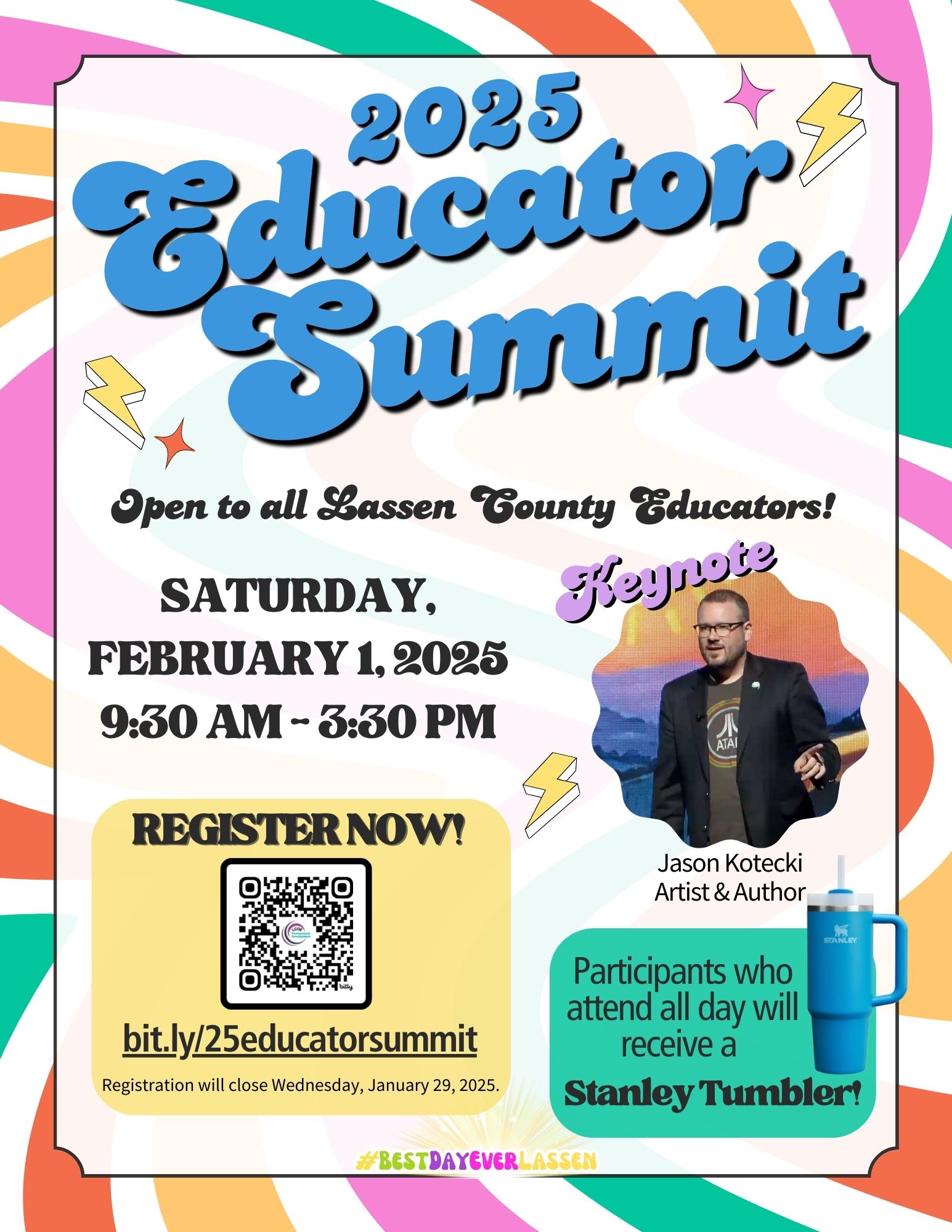 2025 Educator Summit featuring keynote speaker Jason Kotecki