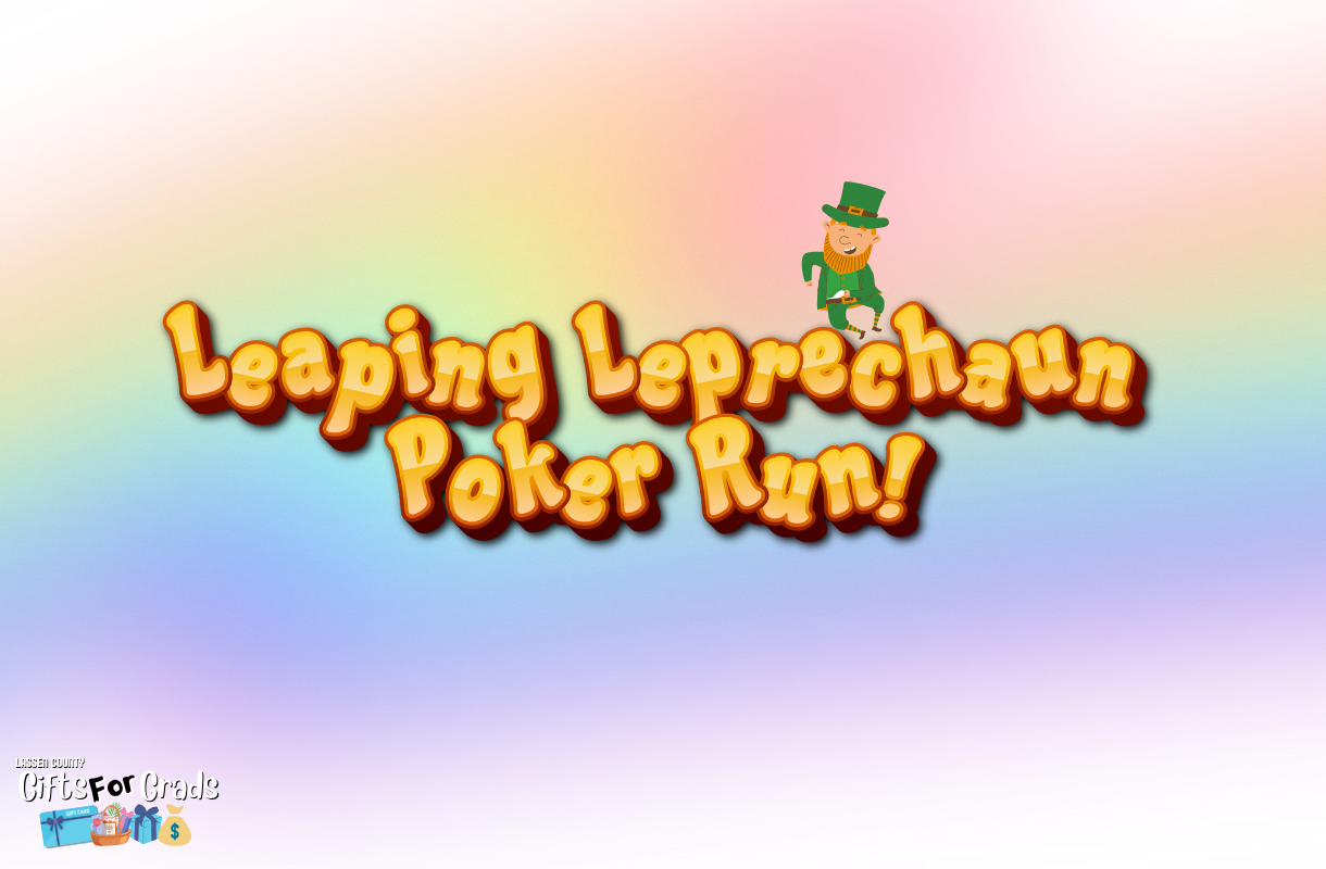 A banner with the text Leaping Leprechaun Poker Run